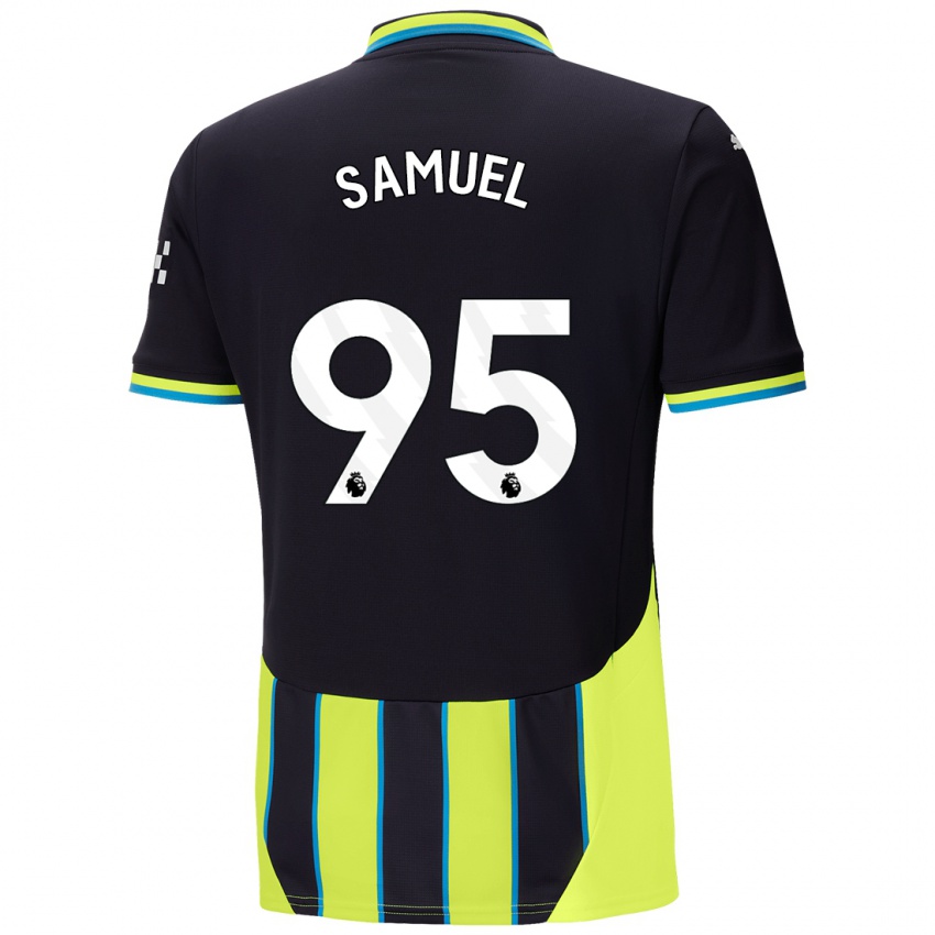 Uomo Maglia Lakyle Samuel #95 Blu Giallo Kit Gara Away 2024/25 Maglietta