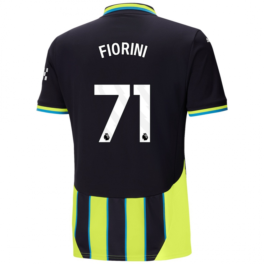 Uomo Maglia Lewis Fiorini #71 Blu Giallo Kit Gara Away 2024/25 Maglietta