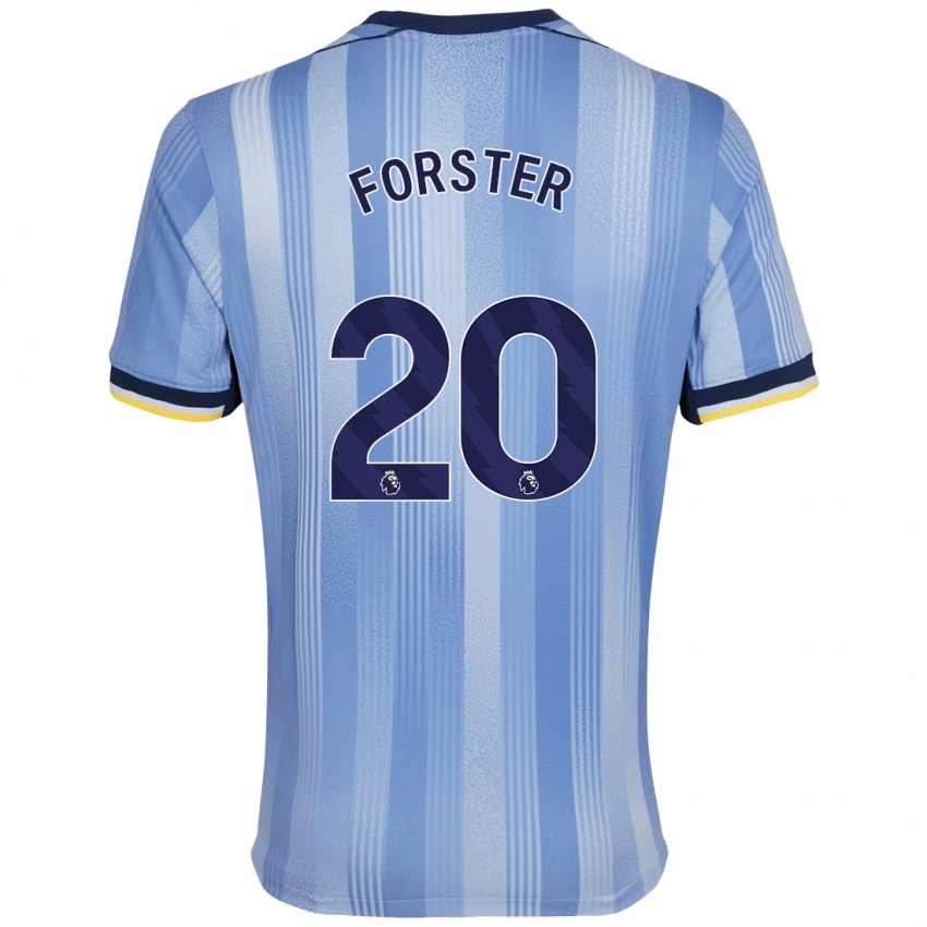 Uomo Maglia Fraser Forster #20 Azzurro Chiaro Kit Gara Away 2024/25 Maglietta