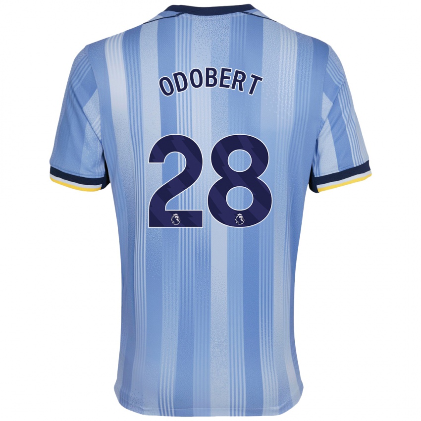 Uomo Maglia Wilson Odobert #28 Azzurro Chiaro Kit Gara Away 2024/25 Maglietta