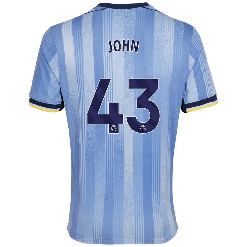 Uomo Maglia Nile John #43 Azzurro Chiaro Kit Gara Away 2024/25 Maglietta