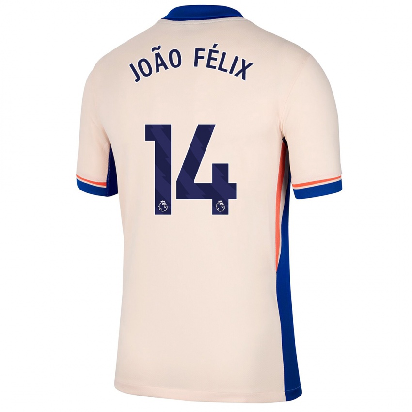 Uomo Maglia Joao Felix #14 Beige Chiaro Kit Gara Away 2024/25 Maglietta