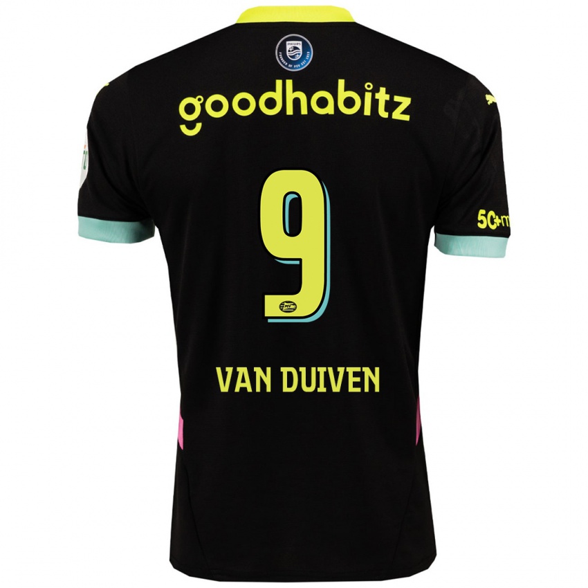 Uomo Maglia Jason Van Duiven #9 Nero Giallo Kit Gara Away 2024/25 Maglietta