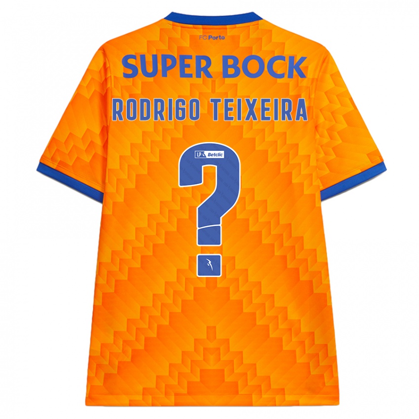 Uomo Maglia Rodrigo Teixeira #0 Arancione Kit Gara Away 2024/25 Maglietta