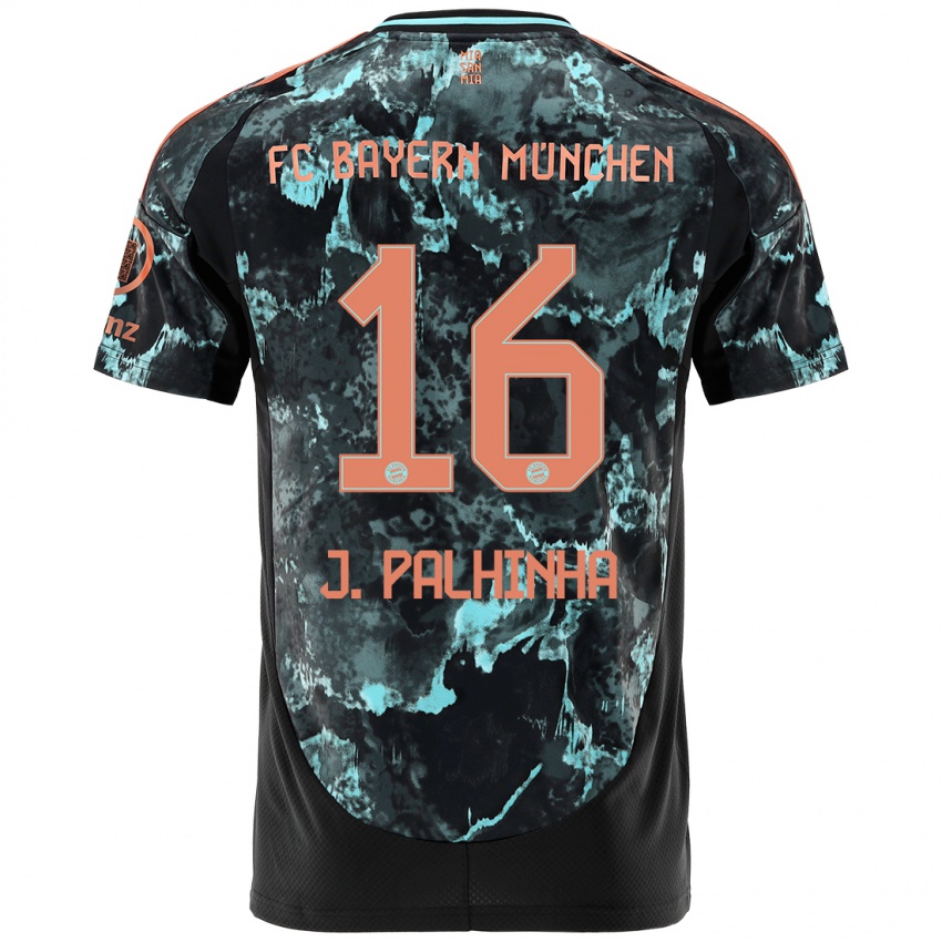 Uomo Maglia João Palhinha #16 Nero Kit Gara Away 2024/25 Maglietta