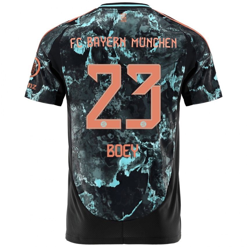 Uomo Maglia Sacha Boey #23 Nero Kit Gara Away 2024/25 Maglietta