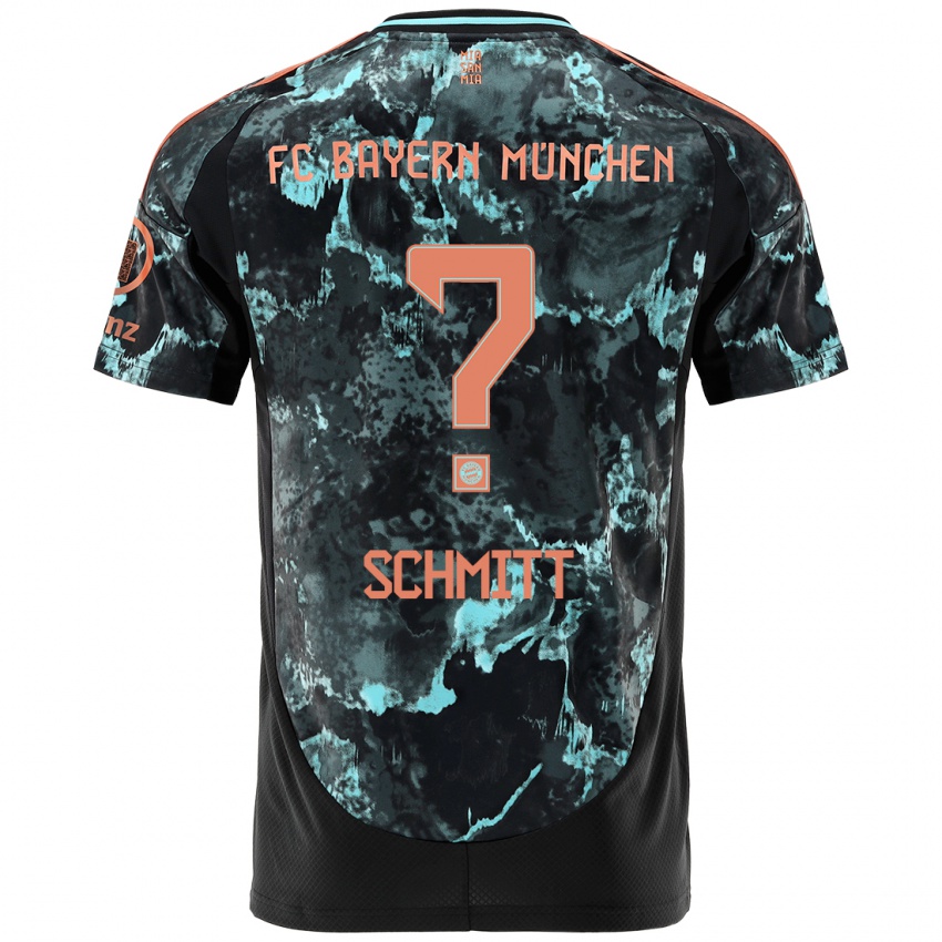 Uomo Maglia Max Schmitt #0 Nero Kit Gara Away 2024/25 Maglietta