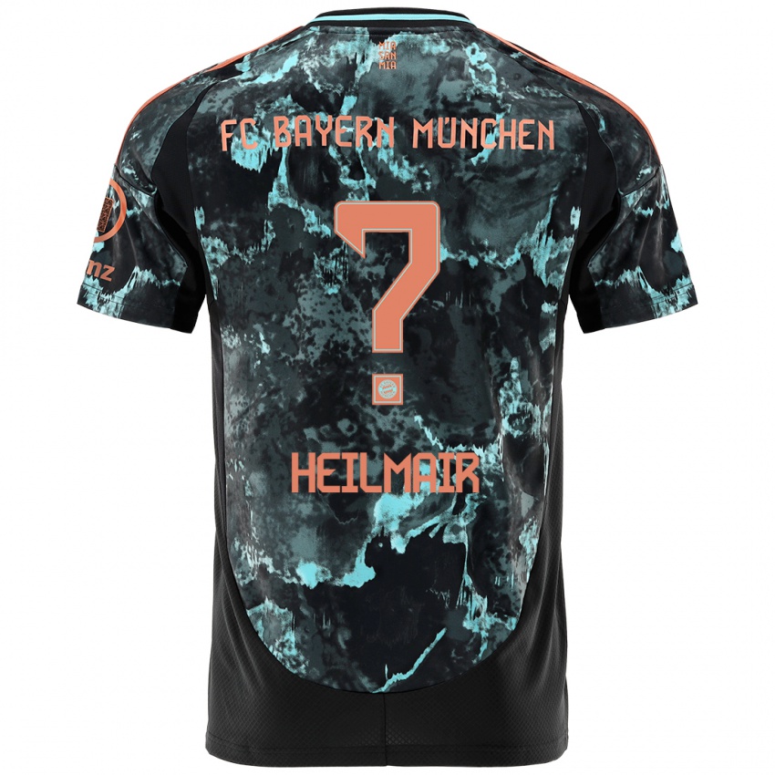 Uomo Maglia Hannes Heilmair #0 Nero Kit Gara Away 2024/25 Maglietta