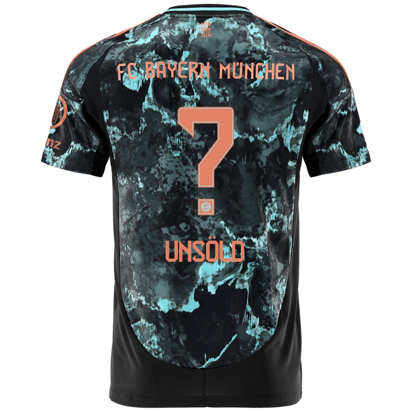 Uomo Maglia Samuel Unsöld #0 Nero Kit Gara Away 2024/25 Maglietta