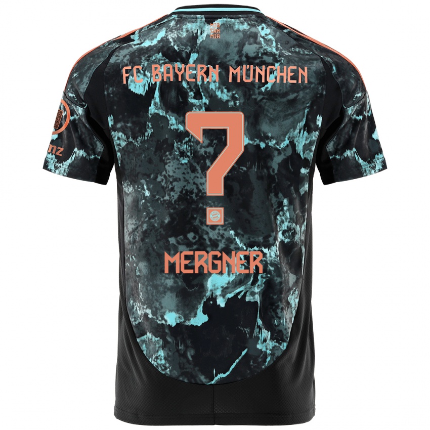 Uomo Maglia Max Mergner #0 Nero Kit Gara Away 2024/25 Maglietta