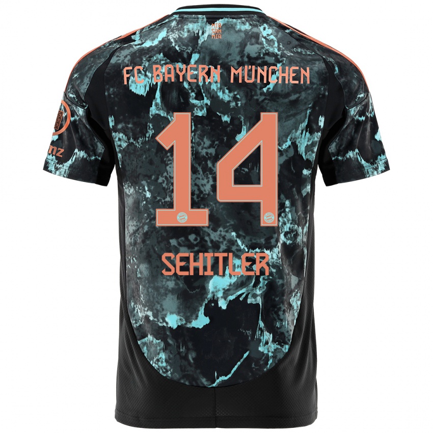 Uomo Maglia Alara Şehitler #14 Nero Kit Gara Away 2024/25 Maglietta