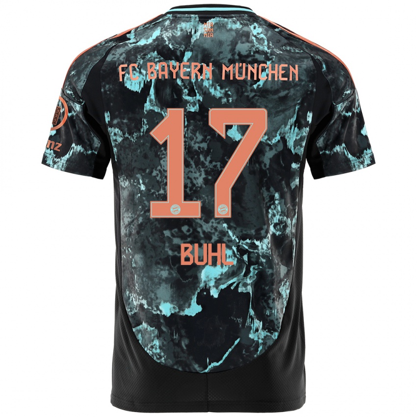 Uomo Maglia Klara Buhl #17 Nero Kit Gara Away 2024/25 Maglietta