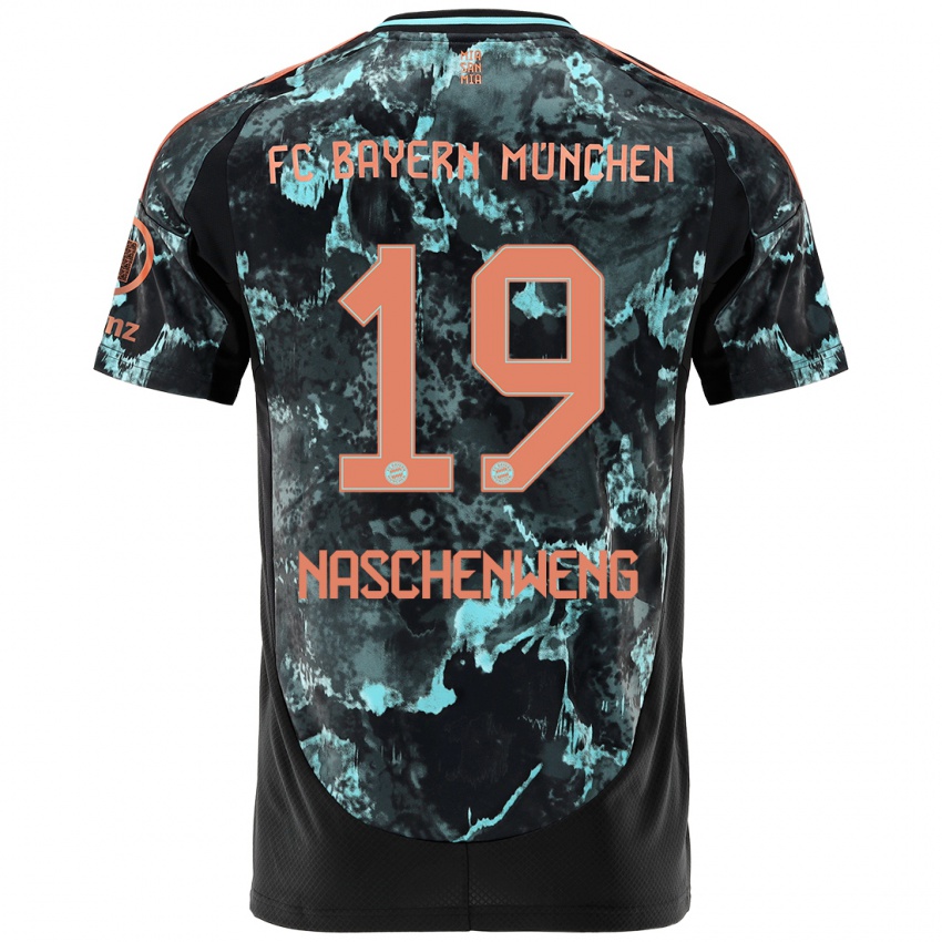 Uomo Maglia Katharina Naschenweng #19 Nero Kit Gara Away 2024/25 Maglietta