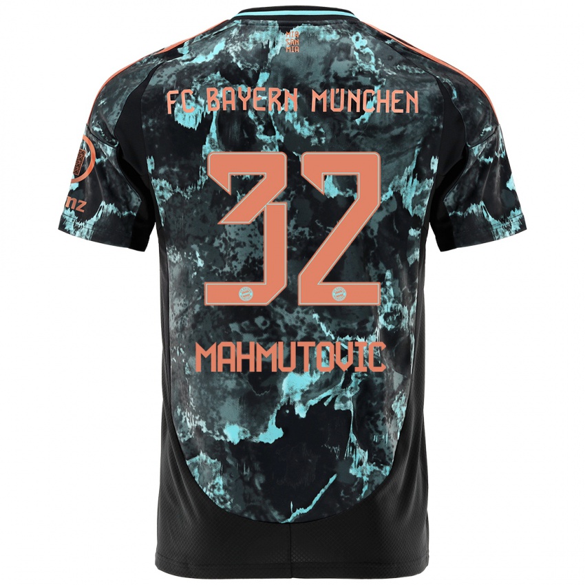 Uomo Maglia Ena Mahmutovic #32 Nero Kit Gara Away 2024/25 Maglietta