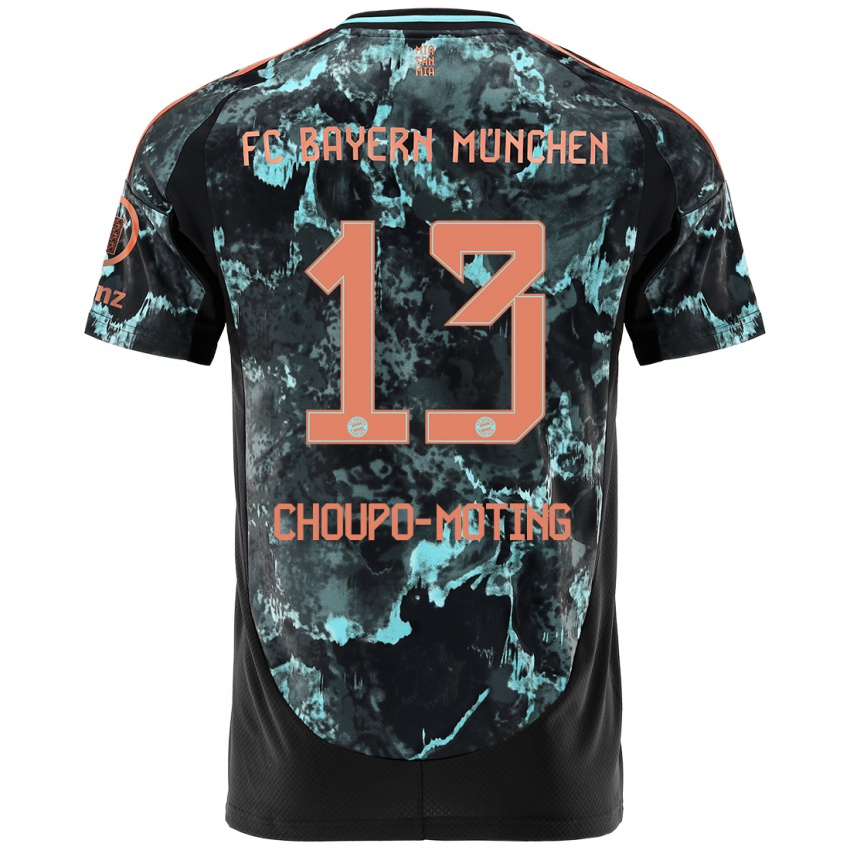 Uomo Maglia Eric Maxim Choupo-Moting #13 Nero Kit Gara Away 2024/25 Maglietta