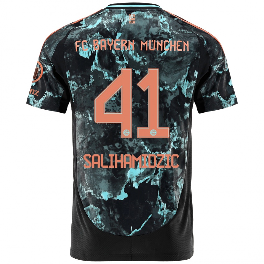 Uomo Maglia Nick Salihamidzic #41 Nero Kit Gara Away 2024/25 Maglietta