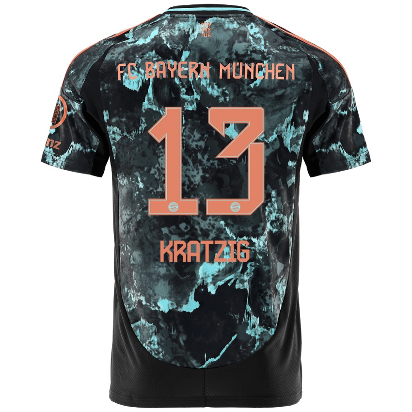 Uomo Maglia Frans Kratzig #13 Nero Kit Gara Away 2024/25 Maglietta