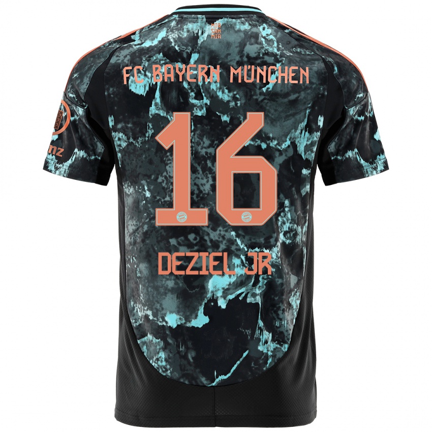 Uomo Maglia Robert Deziel Jr #16 Nero Kit Gara Away 2024/25 Maglietta