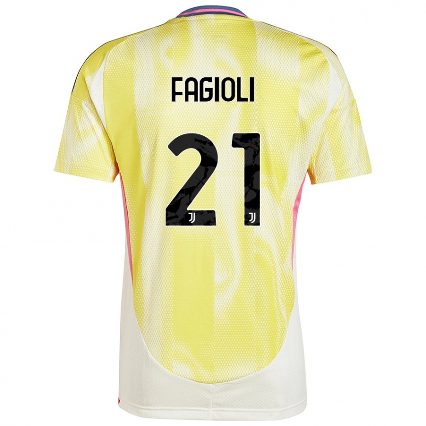 Uomo Maglia Nicolo Fagioli #21 Giallo Solare Kit Gara Away 2024/25 Maglietta