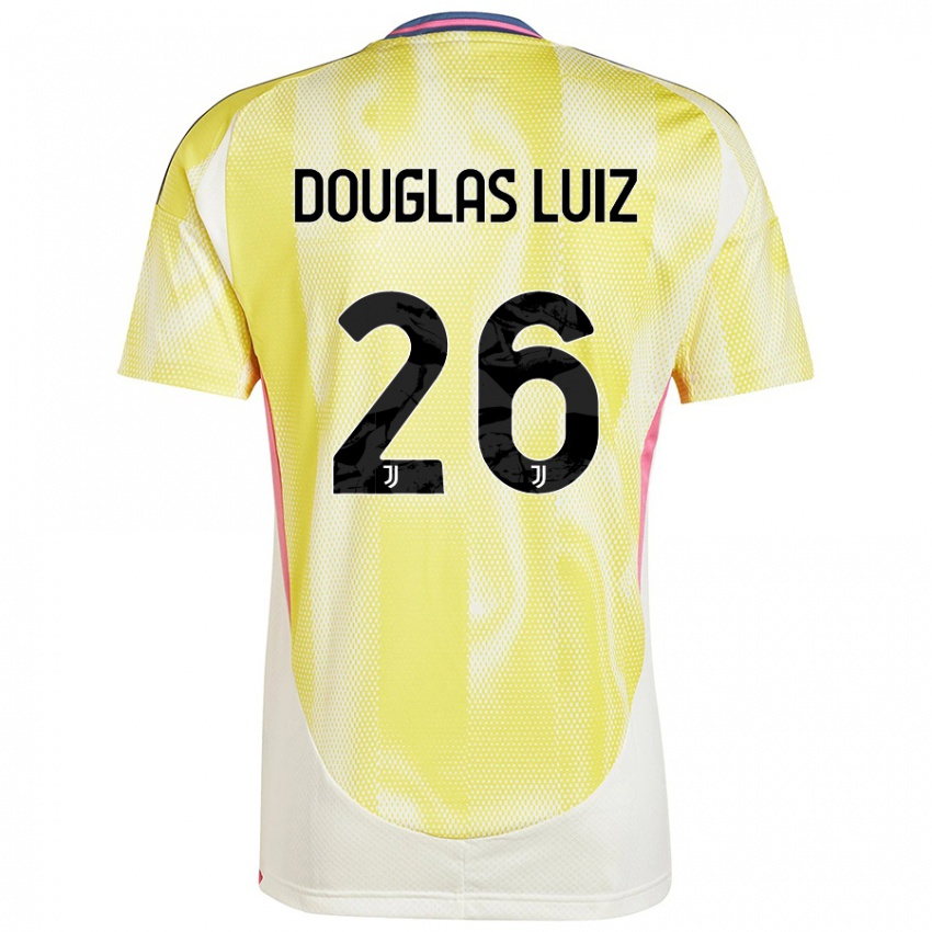 Uomo Maglia Douglas Luiz #26 Giallo Solare Kit Gara Away 2024/25 Maglietta