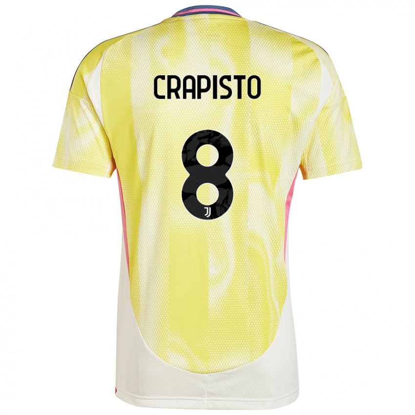 Uomo Maglia Francesco Crapisto #8 Giallo Solare Kit Gara Away 2024/25 Maglietta