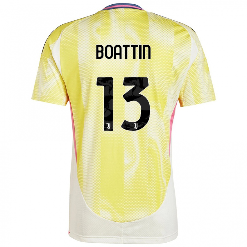 Uomo Maglia Lisa Boattin #13 Giallo Solare Kit Gara Away 2024/25 Maglietta