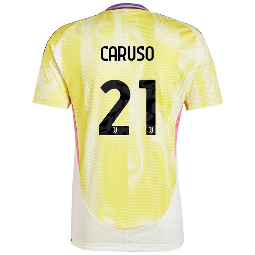 Uomo Maglia Arianna Caruso #21 Giallo Solare Kit Gara Away 2024/25 Maglietta