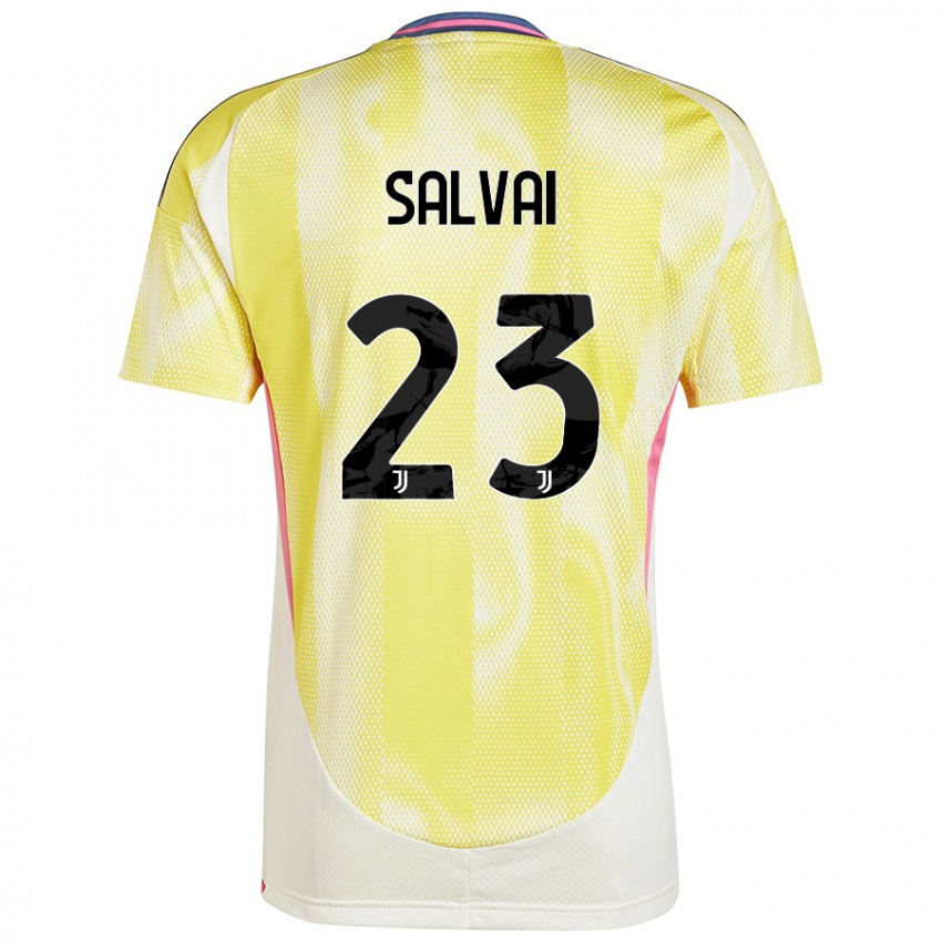 Uomo Maglia Cecilia Salvai #23 Giallo Solare Kit Gara Away 2024/25 Maglietta