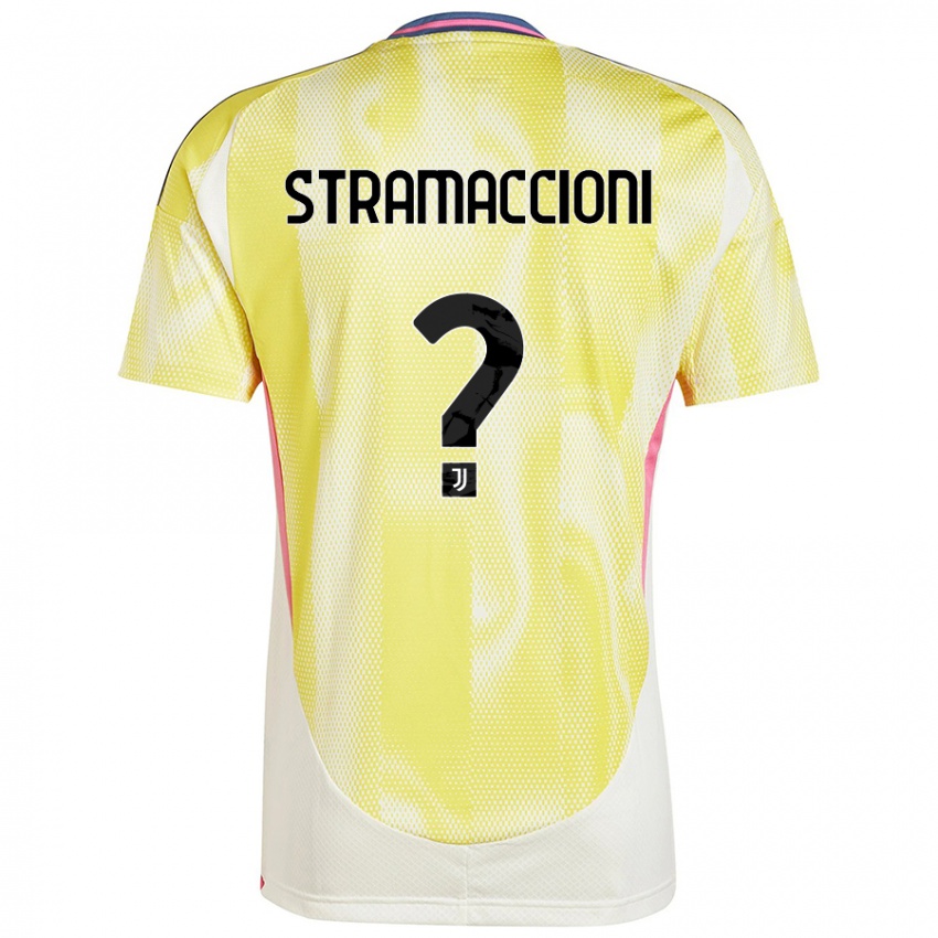 Uomo Maglia Diego Stramaccioni #0 Giallo Solare Kit Gara Away 2024/25 Maglietta