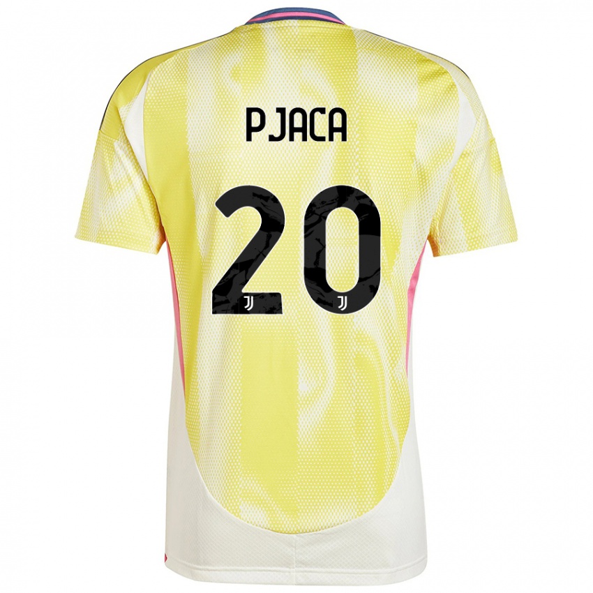 Uomo Maglia Marko Pjaca #20 Giallo Solare Kit Gara Away 2024/25 Maglietta