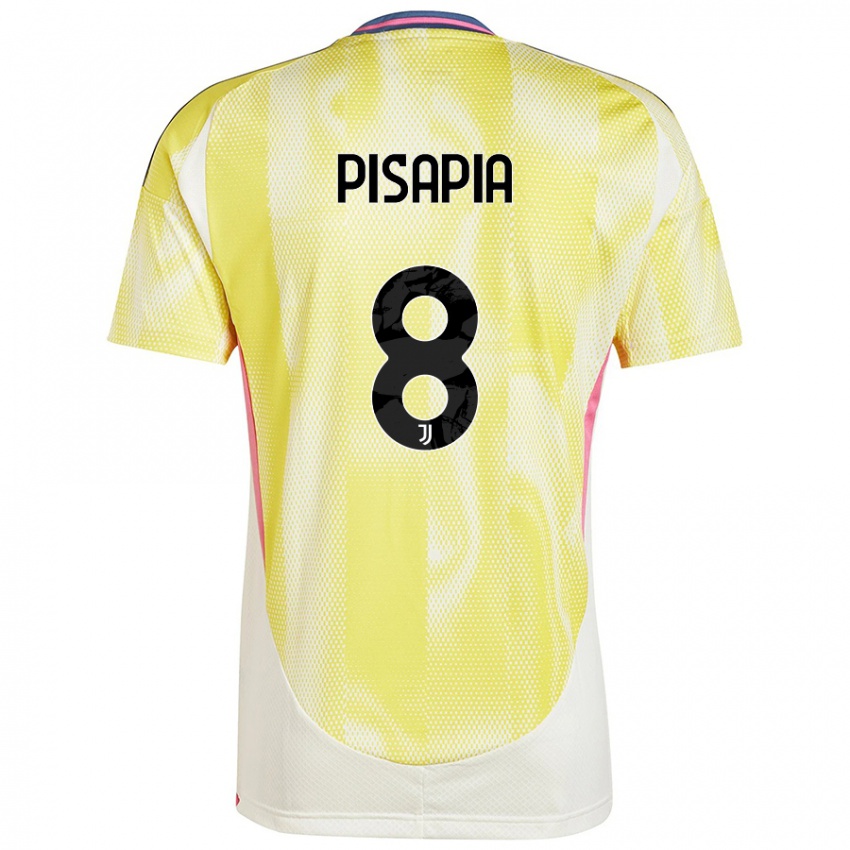 Uomo Maglia Luciano Pisapia #8 Giallo Solare Kit Gara Away 2024/25 Maglietta