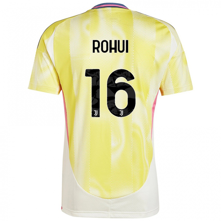 Uomo Maglia Jonas Rohui #16 Giallo Solare Kit Gara Away 2024/25 Maglietta