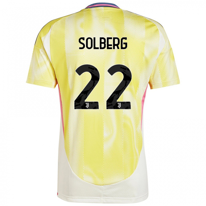 Uomo Maglia Elias Solberg #22 Giallo Solare Kit Gara Away 2024/25 Maglietta