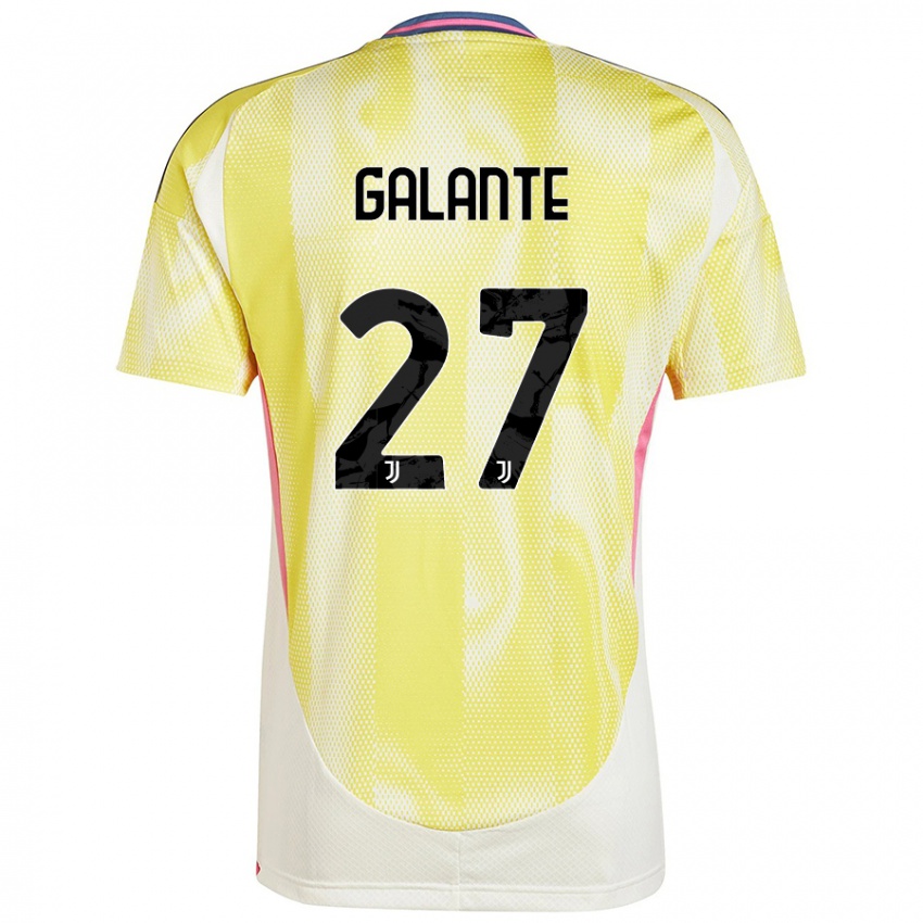 Uomo Maglia Tommaso Galante #27 Giallo Solare Kit Gara Away 2024/25 Maglietta