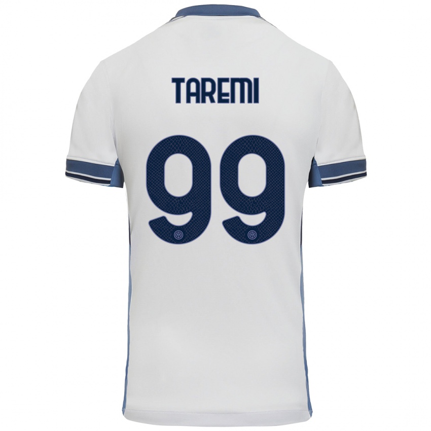 Uomo Maglia Mehdi Taremi #99 Bianco Grigio Kit Gara Away 2024/25 Maglietta