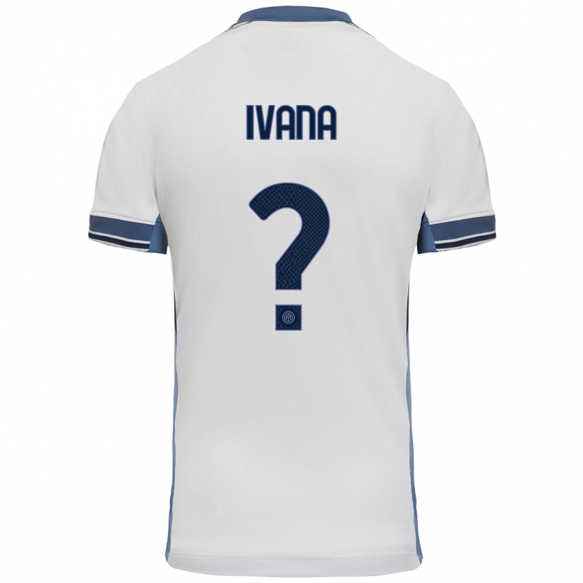 Uomo Maglia Ivana Andrés #0 Bianco Grigio Kit Gara Away 2024/25 Maglietta