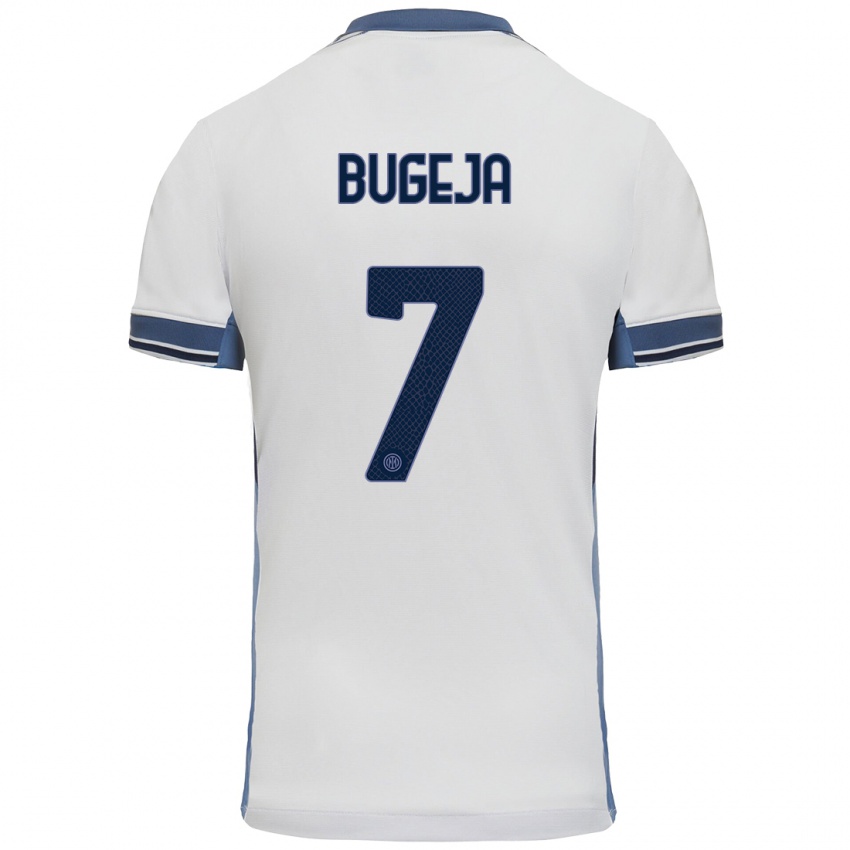 Uomo Maglia Haley Bugeja #7 Bianco Grigio Kit Gara Away 2024/25 Maglietta