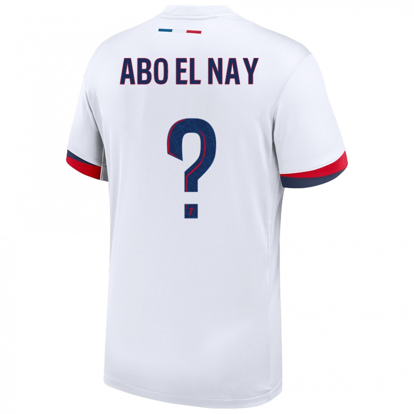 Uomo Maglia Rayan Abo El Nay #0 Bianco Blu Rosso Kit Gara Away 2024/25 Maglietta