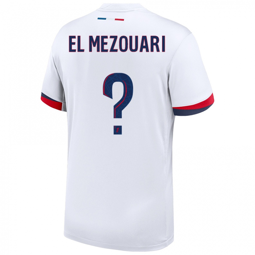 Uomo Maglia Salah-Dine El Mezouari #0 Bianco Blu Rosso Kit Gara Away 2024/25 Maglietta