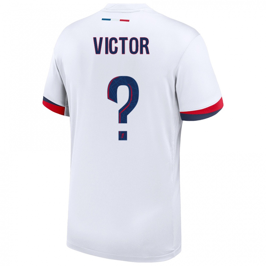 Uomo Maglia Ayrton Victor #0 Bianco Blu Rosso Kit Gara Away 2024/25 Maglietta