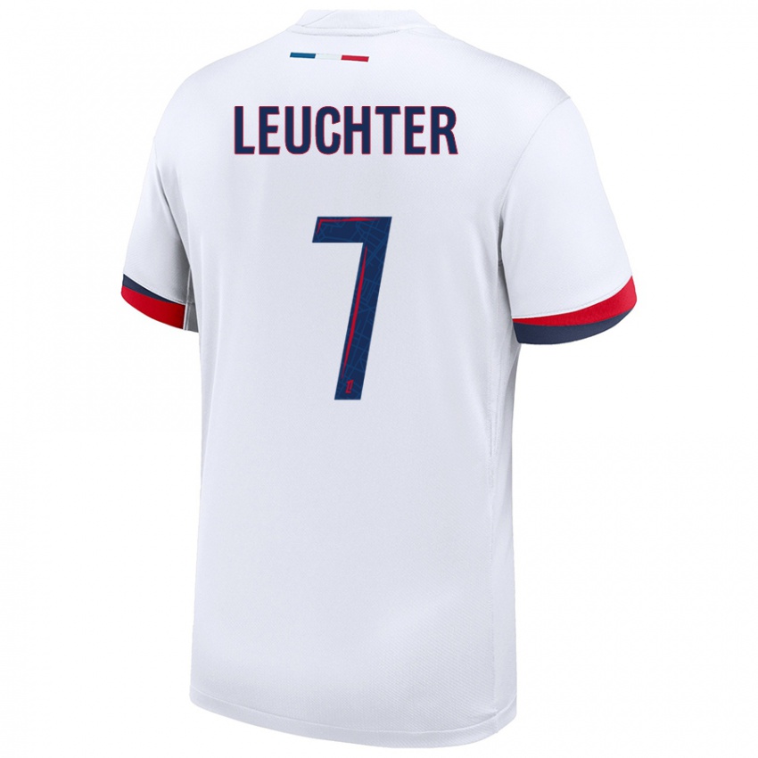 Uomo Maglia Romée Leuchter #7 Bianco Blu Rosso Kit Gara Away 2024/25 Maglietta