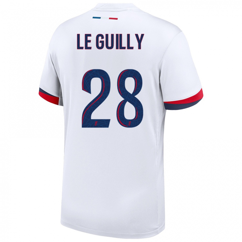 Uomo Maglia Jade Le Guilly #28 Bianco Blu Rosso Kit Gara Away 2024/25 Maglietta