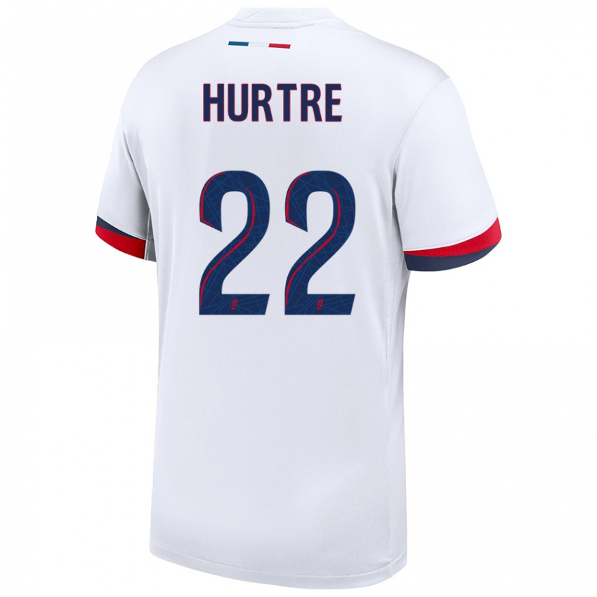 Uomo Maglia Oceane Hurtre #22 Bianco Blu Rosso Kit Gara Away 2024/25 Maglietta