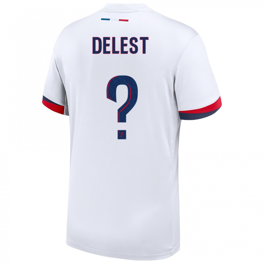 Uomo Maglia Shadyl Delest #0 Bianco Blu Rosso Kit Gara Away 2024/25 Maglietta