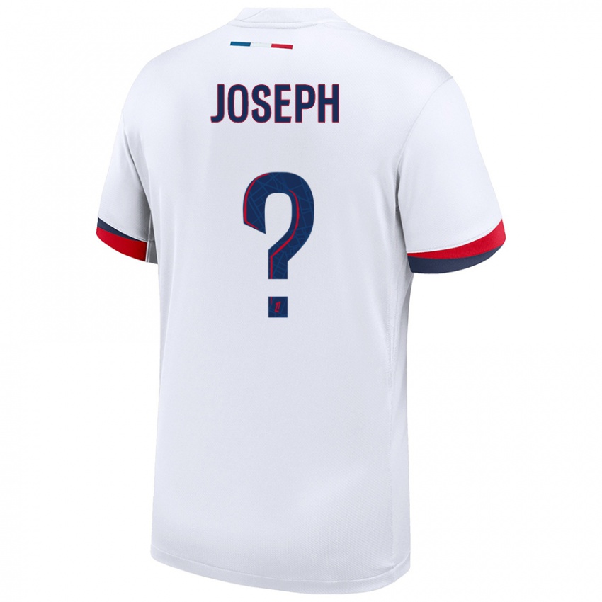 Uomo Maglia Amelie Joseph #0 Bianco Blu Rosso Kit Gara Away 2024/25 Maglietta