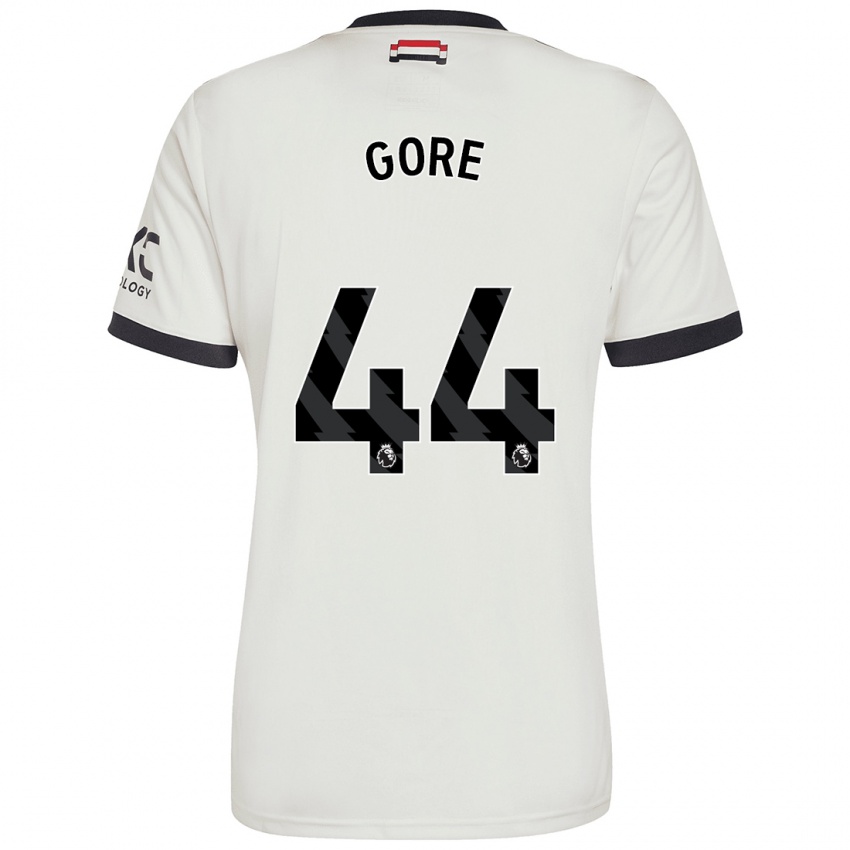 Uomo Maglia Daniel Gore #44 Bianco Sporco Kit Gara Third 2024/25 Maglietta