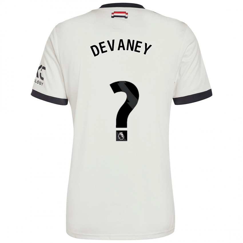 Uomo Maglia Jacob Devaney #0 Bianco Sporco Kit Gara Third 2024/25 Maglietta