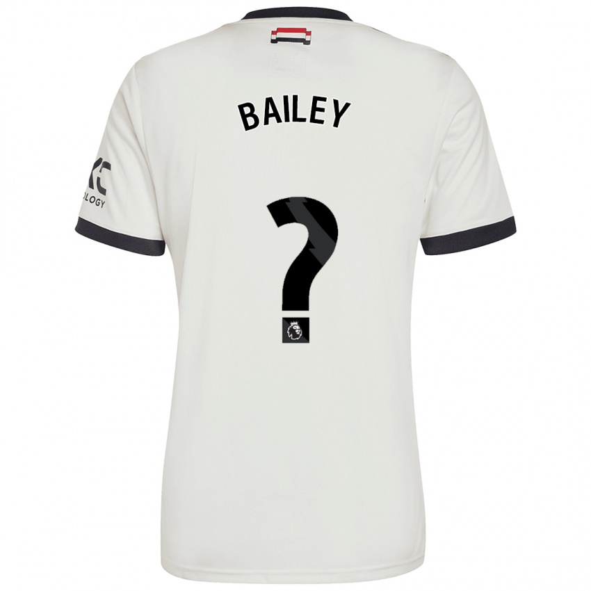 Uomo Maglia James Bailey #0 Bianco Sporco Kit Gara Third 2024/25 Maglietta