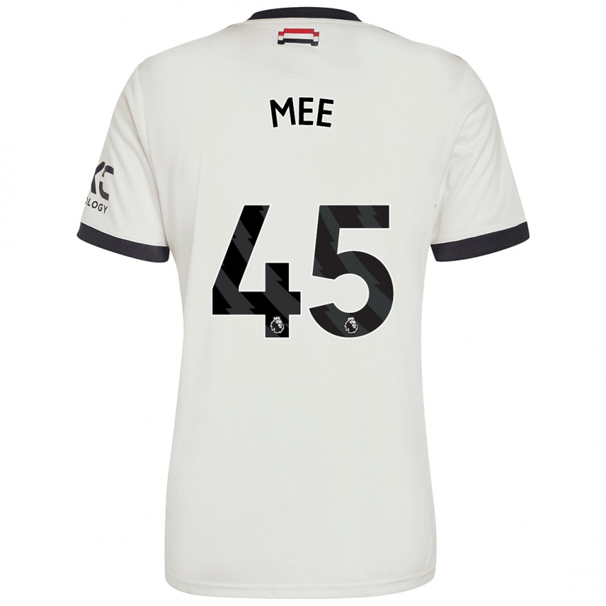 Uomo Maglia Dermot Mee #45 Bianco Sporco Kit Gara Third 2024/25 Maglietta