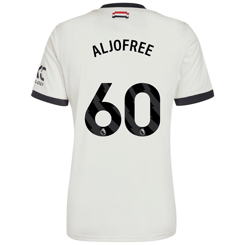 Uomo Maglia Sonny Aljofree #60 Bianco Sporco Kit Gara Third 2024/25 Maglietta